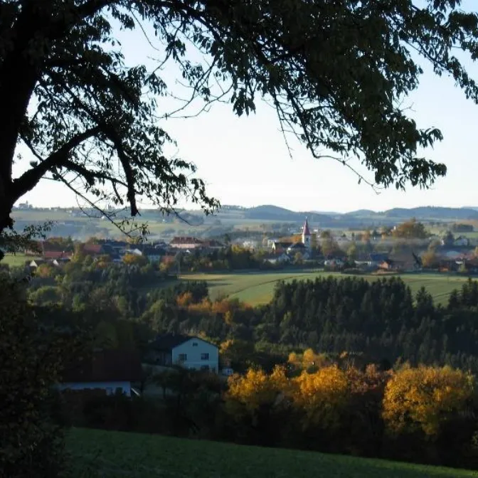 Blick auf Hochwolkersdorf in Niederösterreich